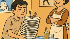 Ανέκδοτο: Μαμά, τι θα φάμε; Τίποτα.