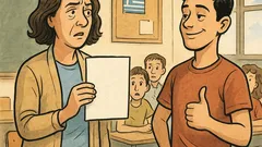 Ανέκδοτο: Γιάννη, γιατί δεν έγραψες τίποτα;