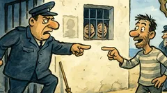 Ανέκδοτο: Ο διευθυντής φυλακών απειλεί με κλωτσιές