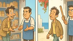 Ανέκδοτο: Ένας τρελός στο περίπτερο ζητά φέτα