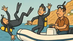 Ανέκδοτο: Γιατί οι δύτες πέφτουν ανάσκελα;