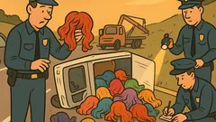 Ανέκδοτο: Ένα φορτηγό με περούκες ανατράπηκε…