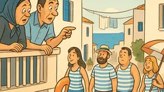 Ανέκδοτο: Σοβαρά, πιστεύεις ότι φοράνε ριγέ πιτζάμες;