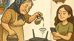 Ανέκδοτο: Η γιαγιά λαδώνει το Wi‑Fi