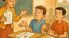 Ανέκδοτο: Έγραψες το διαγώνισμα μόνος σου;