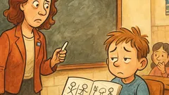 Ανέκδοτο: Η δασκάλα γράφει «5−4=»… Θανάση!