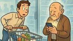 Ανέκδοτο: Ο Νίκος βλέπει παππού με κινητό