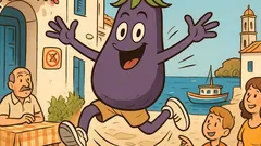 Ανέκδοτο: Τι είναι μωβ, φοράει σορτς και χοροπηδάει;