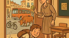 Ανέκδοτο: Ο δάσκαλος βλέπει τον Γιάννη μπουσουλώντας