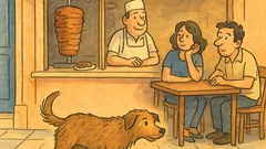 Ανέκδοτο: Τι κάνει ένας σκύλος στο σουβλατζίδικο;