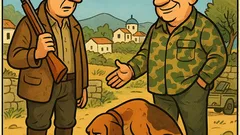 Ανέκδοτο: Δύο φίλοι κυνηγοί συζητούν για σκύλο