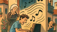 Ανέκδοτο: Γιατί παίζεις πιάνο τόσο δυνατά;