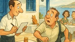 Ανέκδοτο: Σε ένα εστιατόριο, κοιτάει τις τιμές…