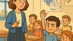 Ανέκδοτο: Η δασκάλα ζητάει πρόταση με εισαγωγικά