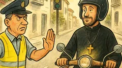 Ανέκδοτο: Ο παπάς Μανώλης οδηγεί μηχανή