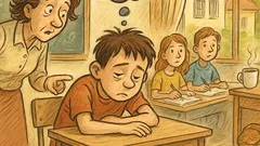 Ανέκδοτο: Μήτσο, πού ’ναι το τετράδιό σου;