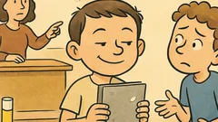 Ανέκδοτο: Μήτσο, γιατί κόλλησες το τετράδιο;