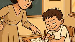 Ανέκδοτο: «Γράψε πρόταση με παύλες»