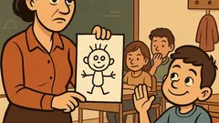 Ανέκδοτο: Ποιος ζωγράφισε καρτούν στην κόλλα;