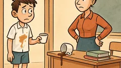 Ανέκδοτο: Δασκάλα, άργησα—ο σκύλος έφαγε τον καφέ!